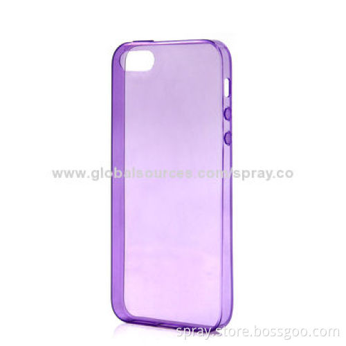 Ultra-slim TPU Cases for iPhone 5/5S, 0.5mm Thickness, Different Colors Available